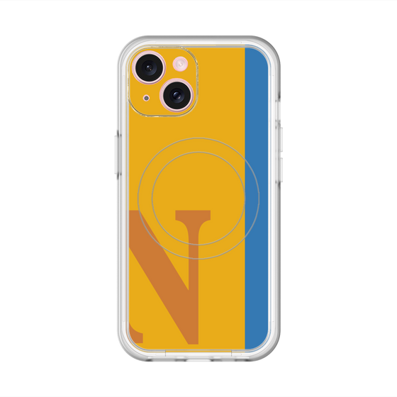 スリムプロテクションプレミアムケース with MagSafe［ オリジナル - initial color line - N orange ］