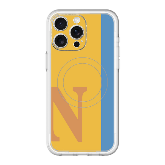 スリムプロテクションプレミアムケース with MagSafe［ オリジナル - initial color line - N orange ］