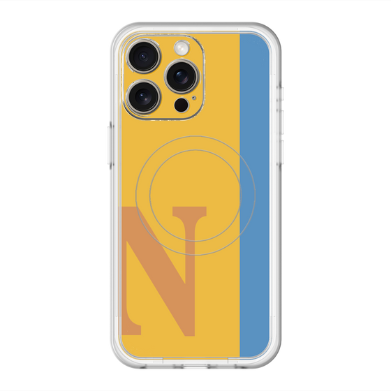スリムプロテクションプレミアムケース with MagSafe［ オリジナル - initial color line - N orange ］