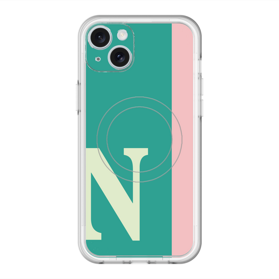 スリムプロテクションプレミアムケース with MagSafe［ オリジナル - initial color line - N green ］