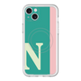 スリムプロテクションプレミアムケース with MagSafe［ オリジナル - initial color line - N green ］