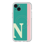 スリムプロテクションプレミアムケース with MagSafe［ オリジナル - initial color line - N green ］