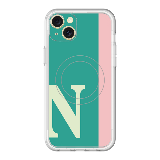 スリムプロテクションプレミアムケース with MagSafe［ オリジナル - initial color line - N green ］