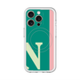 スリムプロテクションプレミアムケース with MagSafe［ オリジナル - initial color line - N green ］