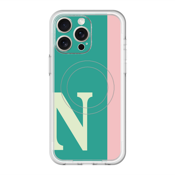 スリムプロテクションプレミアムケース with MagSafe［ オリジナル - initial color line - N green ］