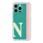 スリムプロテクションプレミアムケース with MagSafe［ オリジナル - initial color line - N green ］