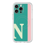 スリムプロテクションプレミアムケース with MagSafe［ オリジナル - initial color line - N green ］