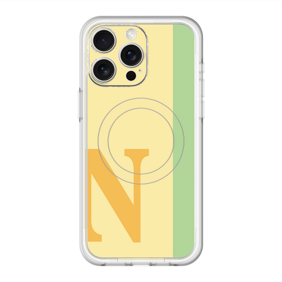 スリムプロテクションプレミアムケース with MagSafe［ オリジナル - initial color line - N yellow ］