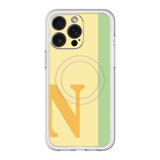 スリムプロテクションプレミアムケース with MagSafe［ オリジナル - initial color line - N yellow ］