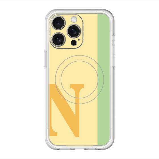 スリムプロテクションプレミアムケース with MagSafe［ オリジナル - initial color line - N yellow ］