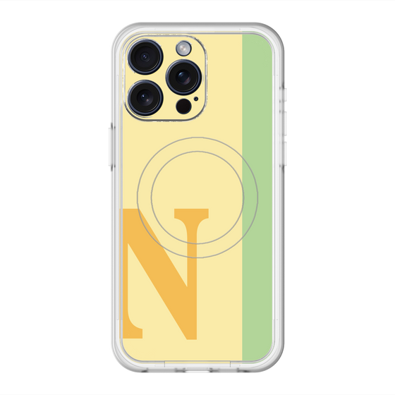 スリムプロテクションプレミアムケース with MagSafe［ オリジナル - initial color line - N yellow ］