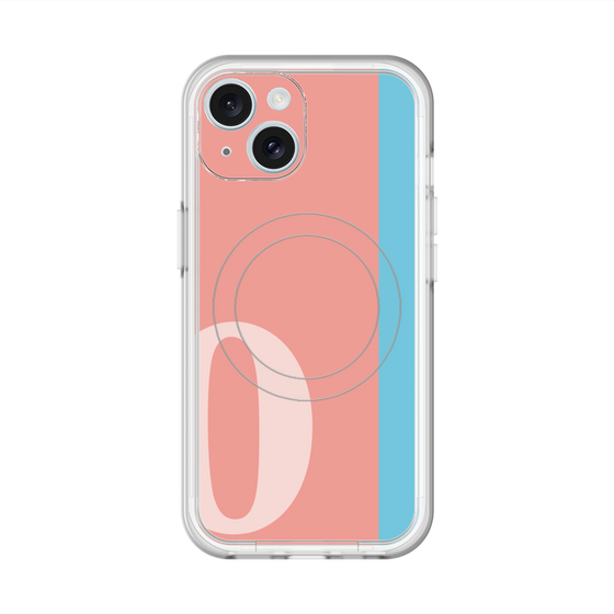 スリムプロテクションプレミアムケース with MagSafe［ オリジナル - initial color line - O pink ］