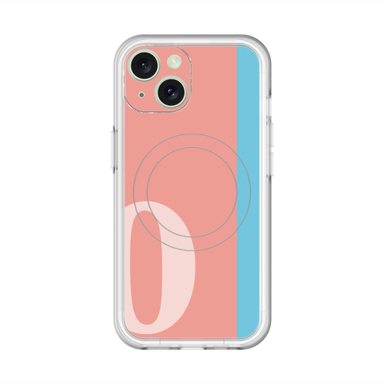 スリムプロテクションプレミアムケース with MagSafe［ オリジナル - initial color line - O pink ］
