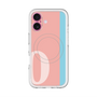 スリムプロテクションプレミアムケース with MagSafe［ オリジナル - initial color line - O pink ］