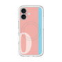 スリムプロテクションプレミアムケース with MagSafe［ オリジナル - initial color line - O pink ］
