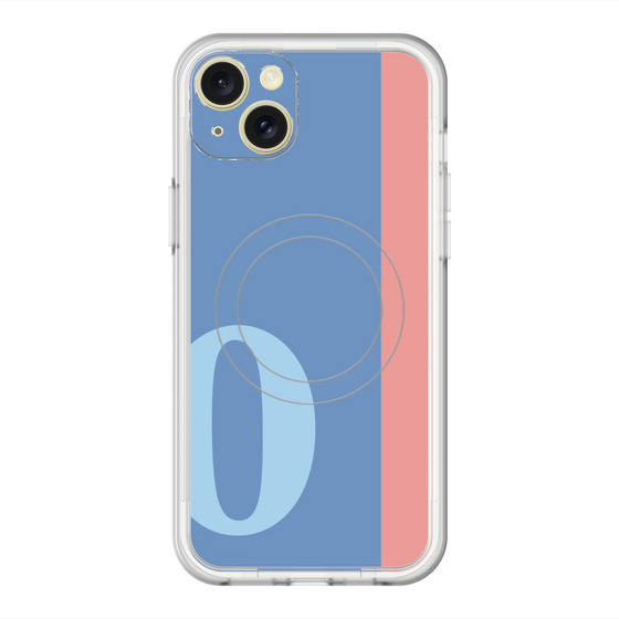 スリムプロテクションプレミアムケース with MagSafe［ オリジナル - initial color line - O blue ］