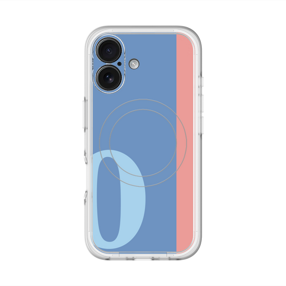 スリムプロテクションプレミアムケース with MagSafe［ オリジナル - initial color line - O blue ］