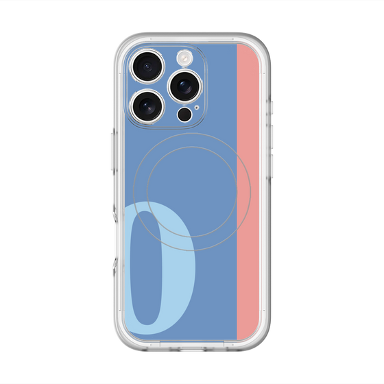 スリムプロテクションプレミアムケース with MagSafe［ オリジナル - initial color line - O blue ］