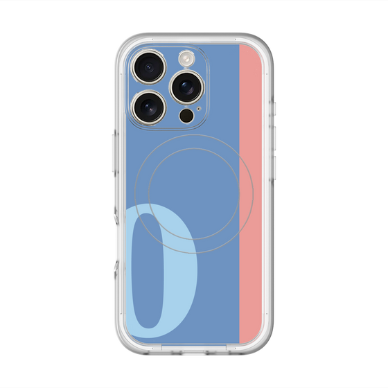 スリムプロテクションプレミアムケース with MagSafe［ オリジナル - initial color line - O blue ］