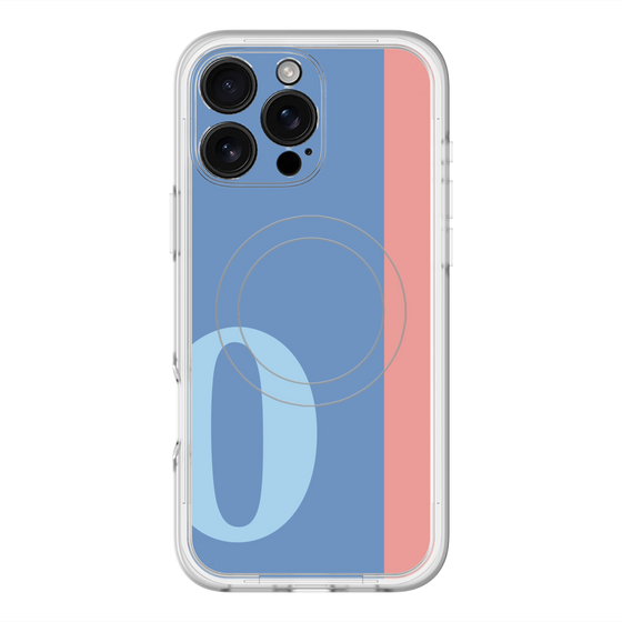 スリムプロテクションプレミアムケース with MagSafe［ オリジナル - initial color line - O blue ］