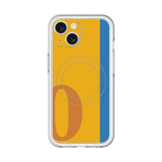 スリムプロテクションプレミアムケース with MagSafe［ オリジナル - initial color line - O orange ］