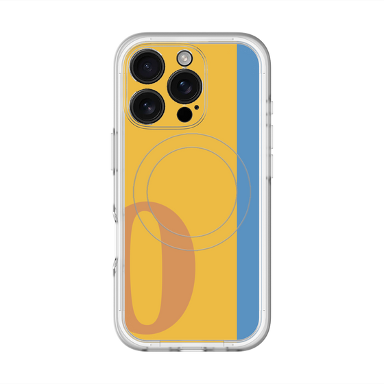 スリムプロテクションプレミアムケース with MagSafe［ オリジナル - initial color line - O orange ］