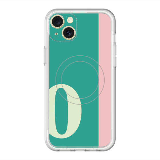 スリムプロテクションプレミアムケース with MagSafe［ オリジナル - initial color line - O green ］