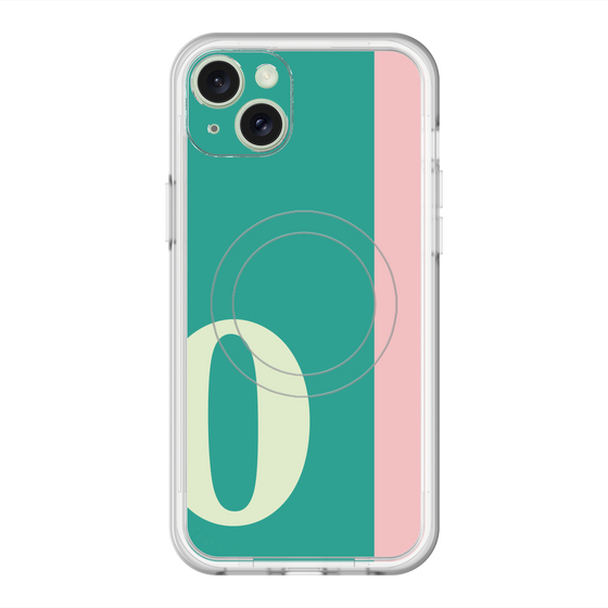 スリムプロテクションプレミアムケース with MagSafe［ オリジナル - initial color line - O green ］
