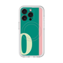 スリムプロテクションプレミアムケース with MagSafe［ オリジナル - initial color line - O green ］