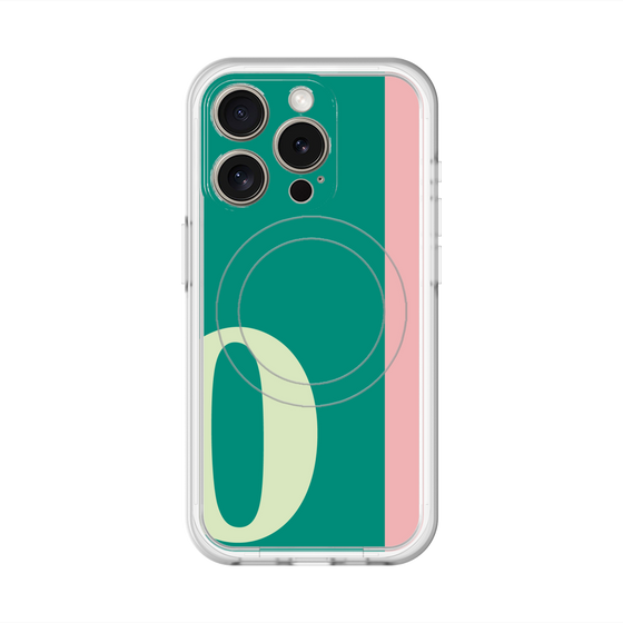 スリムプロテクションプレミアムケース with MagSafe［ オリジナル - initial color line - O green ］