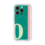 スリムプロテクションプレミアムケース with MagSafe［ オリジナル - initial color line - O green ］