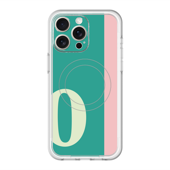 スリムプロテクションプレミアムケース with MagSafe［ オリジナル - initial color line - O green ］