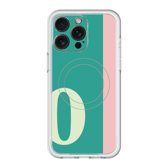 スリムプロテクションプレミアムケース with MagSafe［ オリジナル - initial color line - O green ］