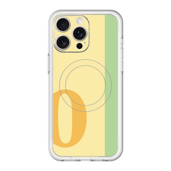 スリムプロテクションプレミアムケース with MagSafe［ オリジナル - initial color line - O yellow ］