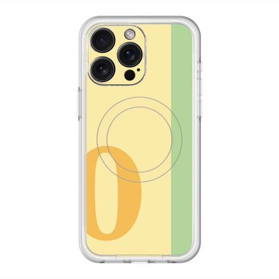 スリムプロテクションプレミアムケース with MagSafe［ オリジナル - initial color line - O yellow ］