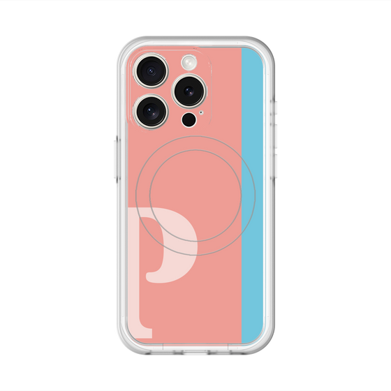 スリムプロテクションプレミアムケース with MagSafe［ オリジナル - initial color line - P pink ］