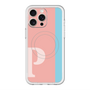 スリムプロテクションプレミアムケース with MagSafe［ オリジナル - initial color line - P pink ］