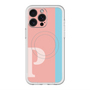 スリムプロテクションプレミアムケース with MagSafe［ オリジナル - initial color line - P pink ］