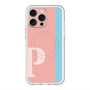 スリムプロテクションプレミアムケース with MagSafe［ オリジナル - initial color line - P pink ］