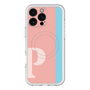 スリムプロテクションプレミアムケース with MagSafe［ オリジナル - initial color line - P pink ］