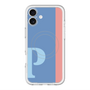 スリムプロテクションプレミアムケース with MagSafe［ オリジナル - initial color line - P blue ］