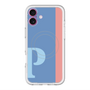 スリムプロテクションプレミアムケース with MagSafe［ オリジナル - initial color line - P blue ］