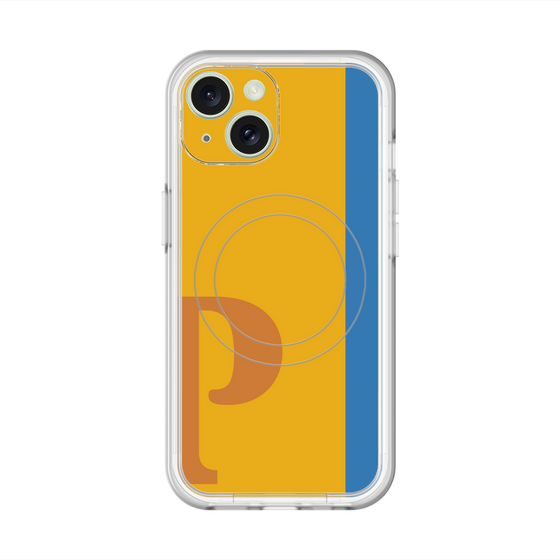 スリムプロテクションプレミアムケース with MagSafe［ オリジナル - initial color line - P orange ］