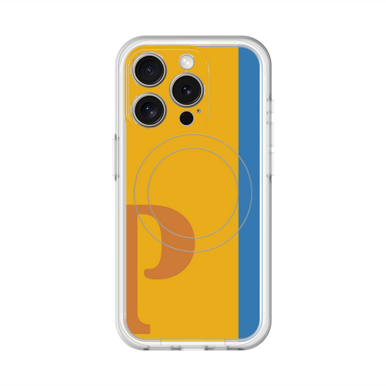 スリムプロテクションプレミアムケース with MagSafe［ オリジナル - initial color line - P orange ］