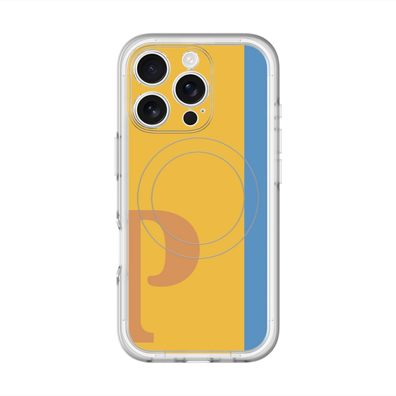 スリムプロテクションプレミアムケース with MagSafe［ オリジナル - initial color line - P orange ］