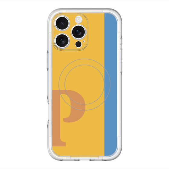 スリムプロテクションプレミアムケース with MagSafe［ オリジナル - initial color line - P orange ］