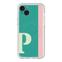スリムプロテクションプレミアムケース with MagSafe［ オリジナル - initial color line - P green ］