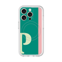 スリムプロテクションプレミアムケース with MagSafe［ オリジナル - initial color line - P green ］