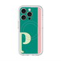 スリムプロテクションプレミアムケース with MagSafe［ オリジナル - initial color line - P green ］