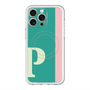 スリムプロテクションプレミアムケース with MagSafe［ オリジナル - initial color line - P green ］